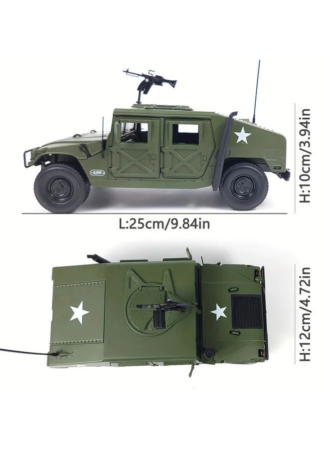 Metal 1 18 Scale Die Cast Alloy Military Tactical Vehicle Model Heavy Duty Off Road - Image 2